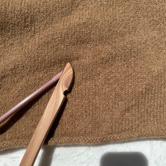 Lauren Manoogian Capote Alpaca Wool Coat Coatigan Hooded Sweater Cardigan Camel - Picture 8 of 16